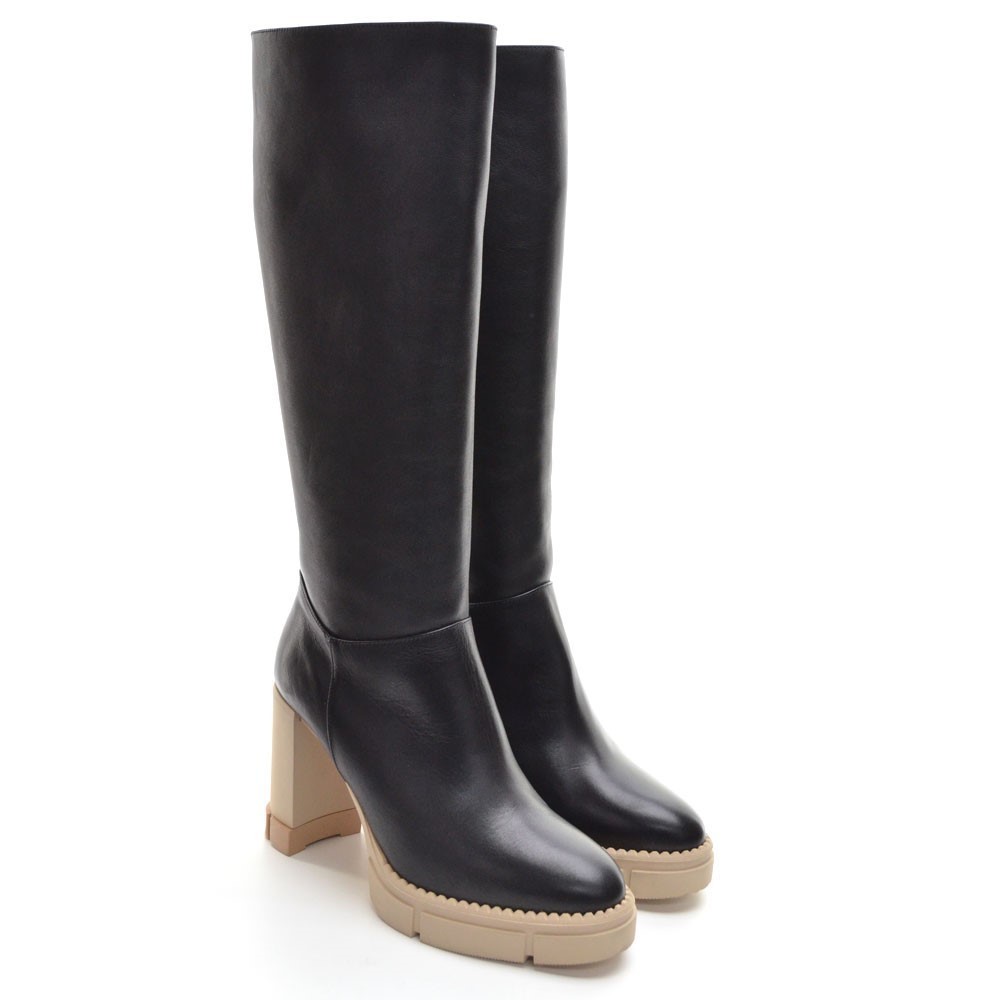 Aquatalia Indi Heeled Platform Knee Boots 10 M New